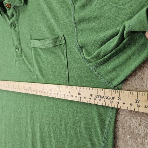The North Face Golf Polo Shirt Green Pearl Snap Buttons Pocket TNF Men's Size M - Picture 3 of 10